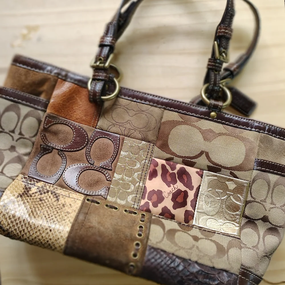 2008 Coach Patchwork Tote in Brown Tones - Picture 6 of 14